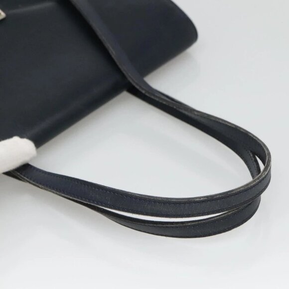 Christian Dior Hand Bag Leather Navy Gold Auth bs22492 - Picture 8 of 16